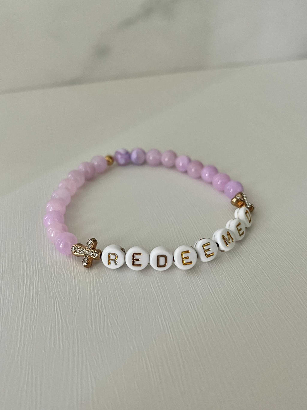 Redeemed Lavender Bead Bracelet – Elegant Faith Jewelry