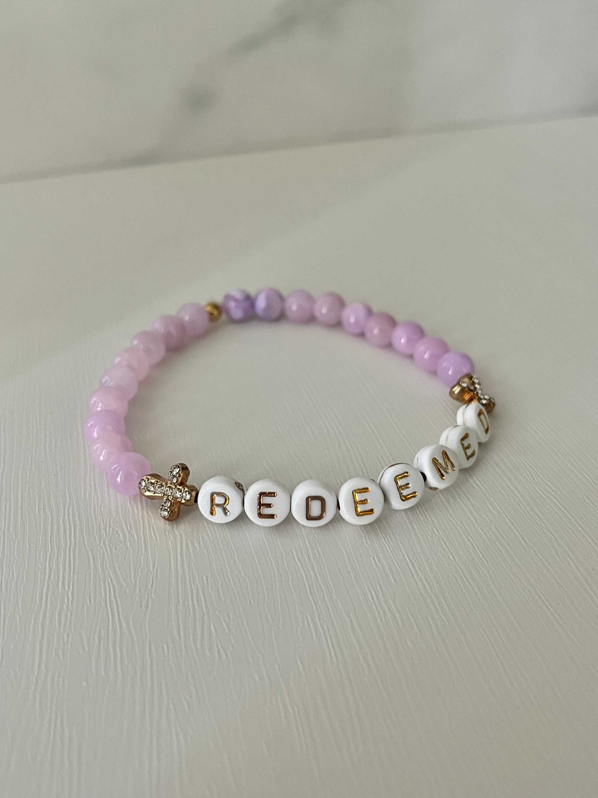 Redeemed Lavender Bead Bracelet – Elegant Faith Jewelry