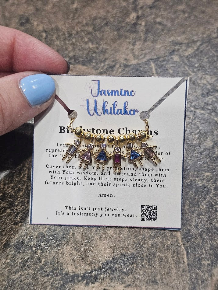 90s Baby Birthstone Family Necklace