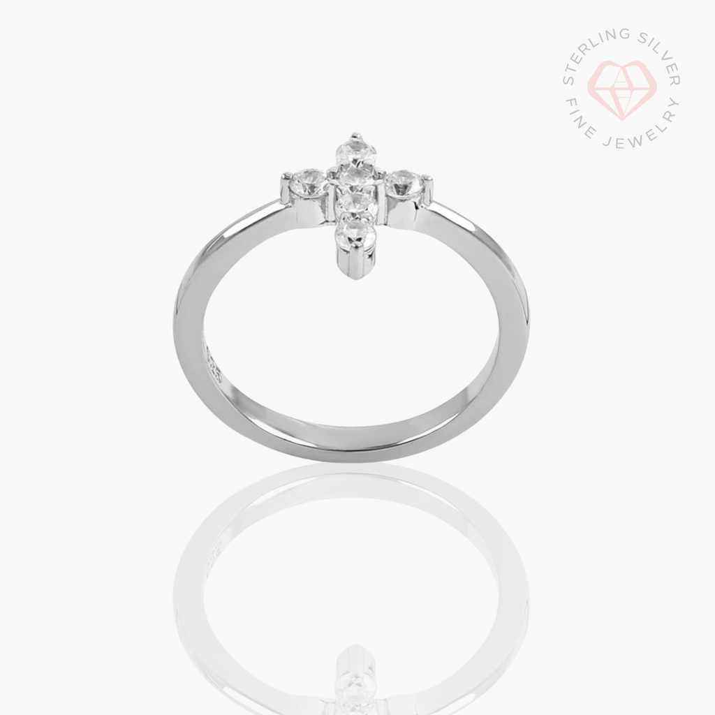 Calvary Cross Ring- Gold Vermeil & Sterling Silver