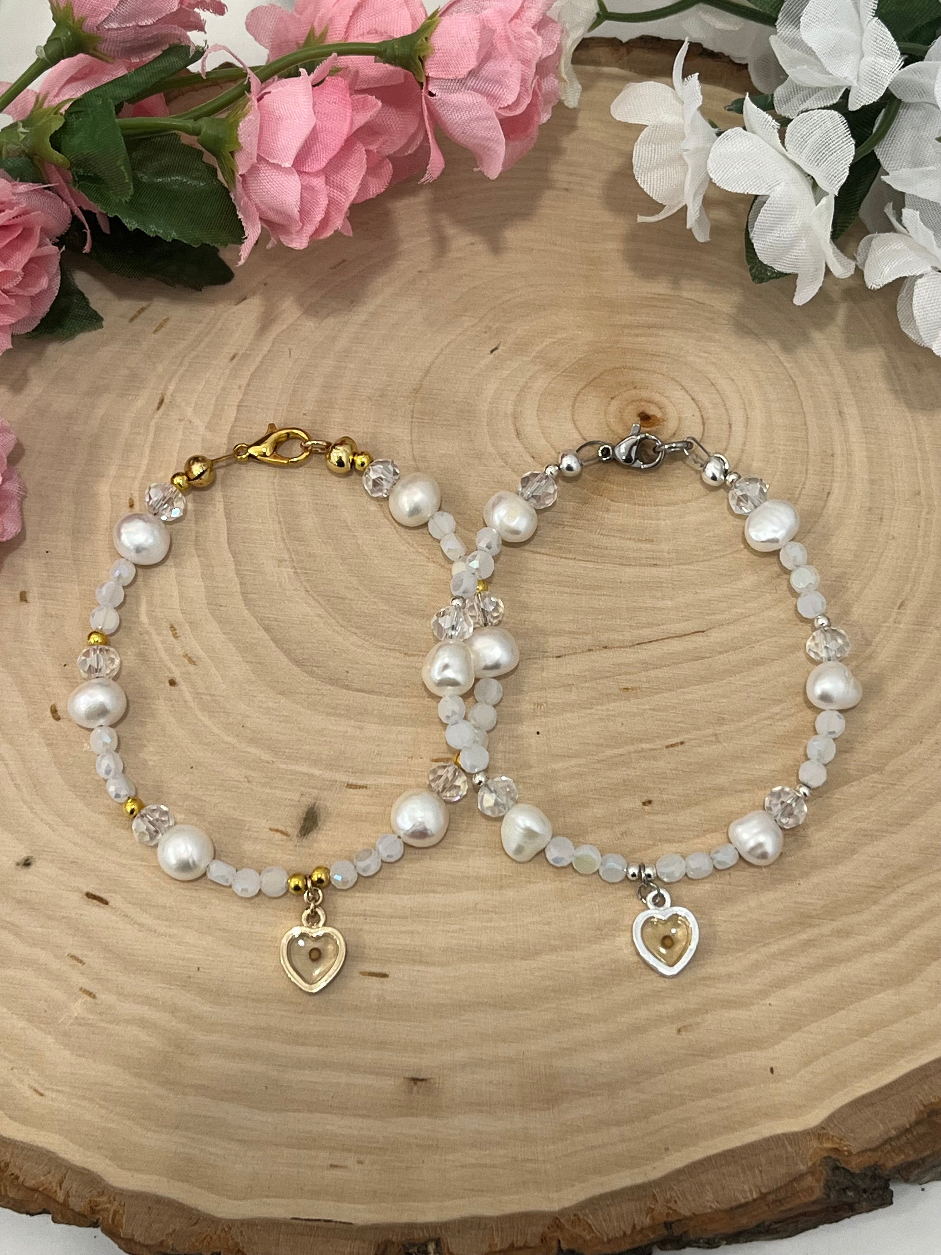 Mustard Seed Freshwater Pearl Bead Bracelet Christian Jewelry