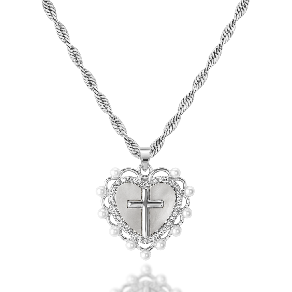 God is Love Necklace in Gold & Silver