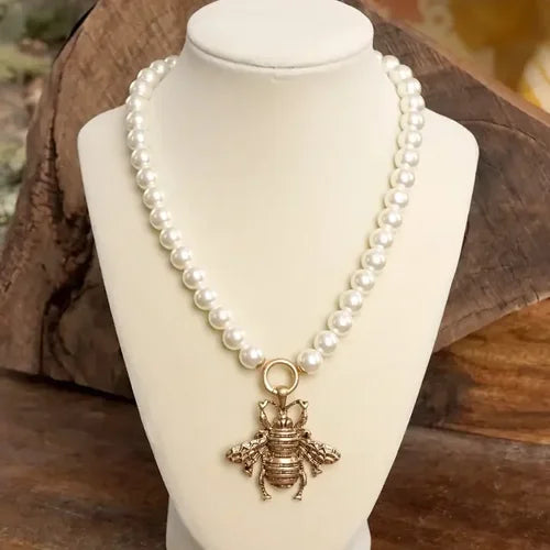 Honeyed Chunky Pearl Necklace