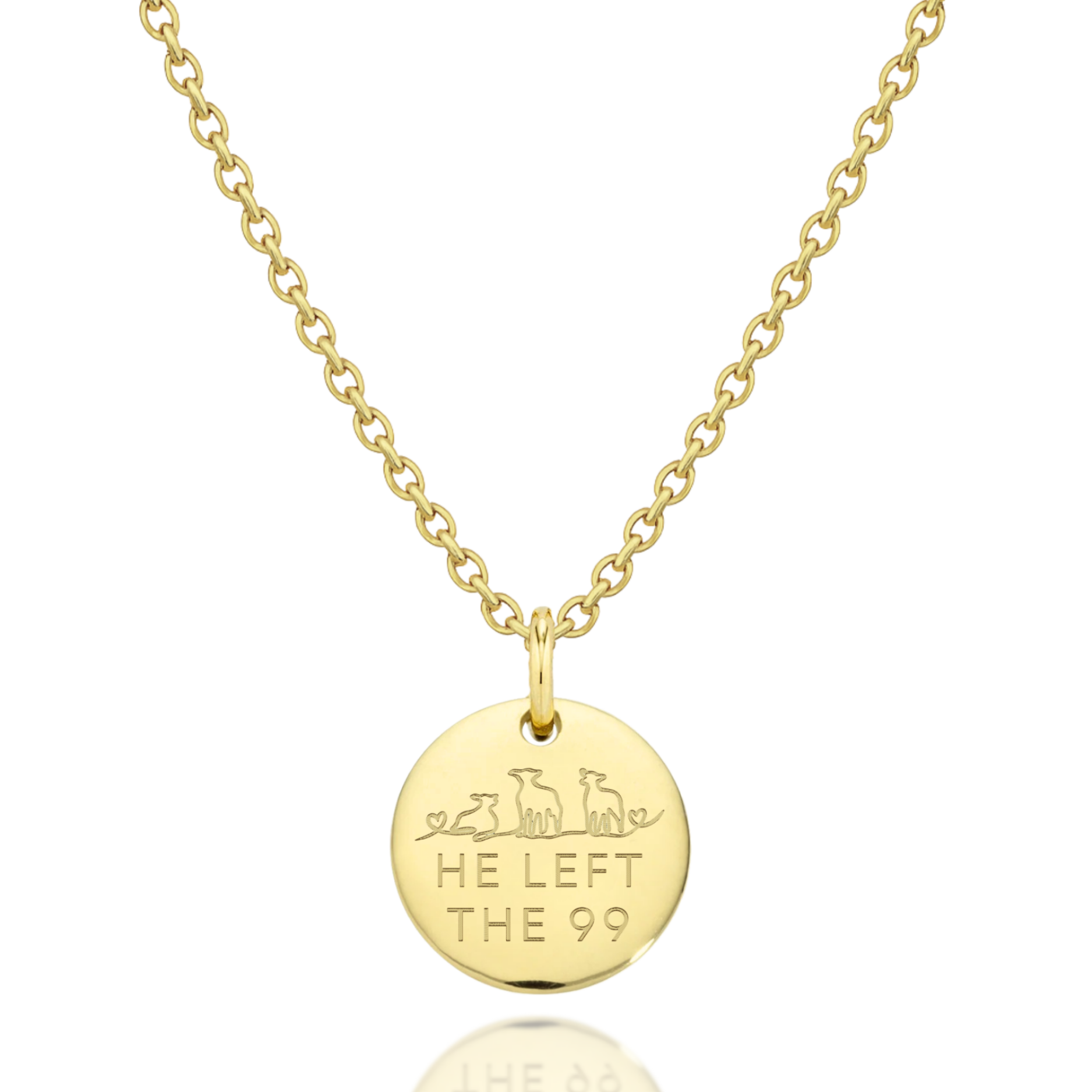 'He Left The 99' Necklace in Gold, Silver & Rose Gold