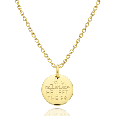 'He Left The 99' Necklace in Gold, Silver & Rose Gold