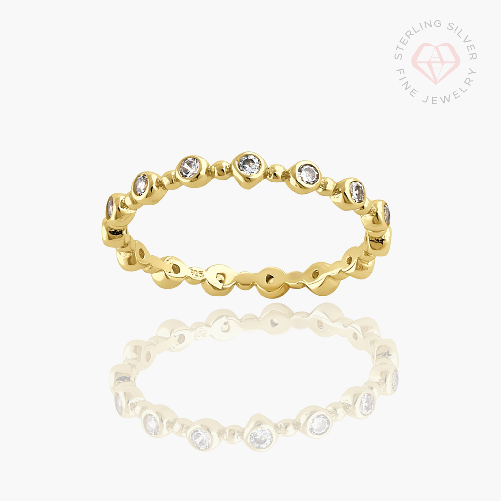 Jericho Circle Ring- Gold Vermeil, Sterling Silver & Rose Gold