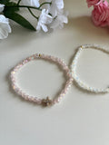 Plated Glass Cross Bead Bracelet