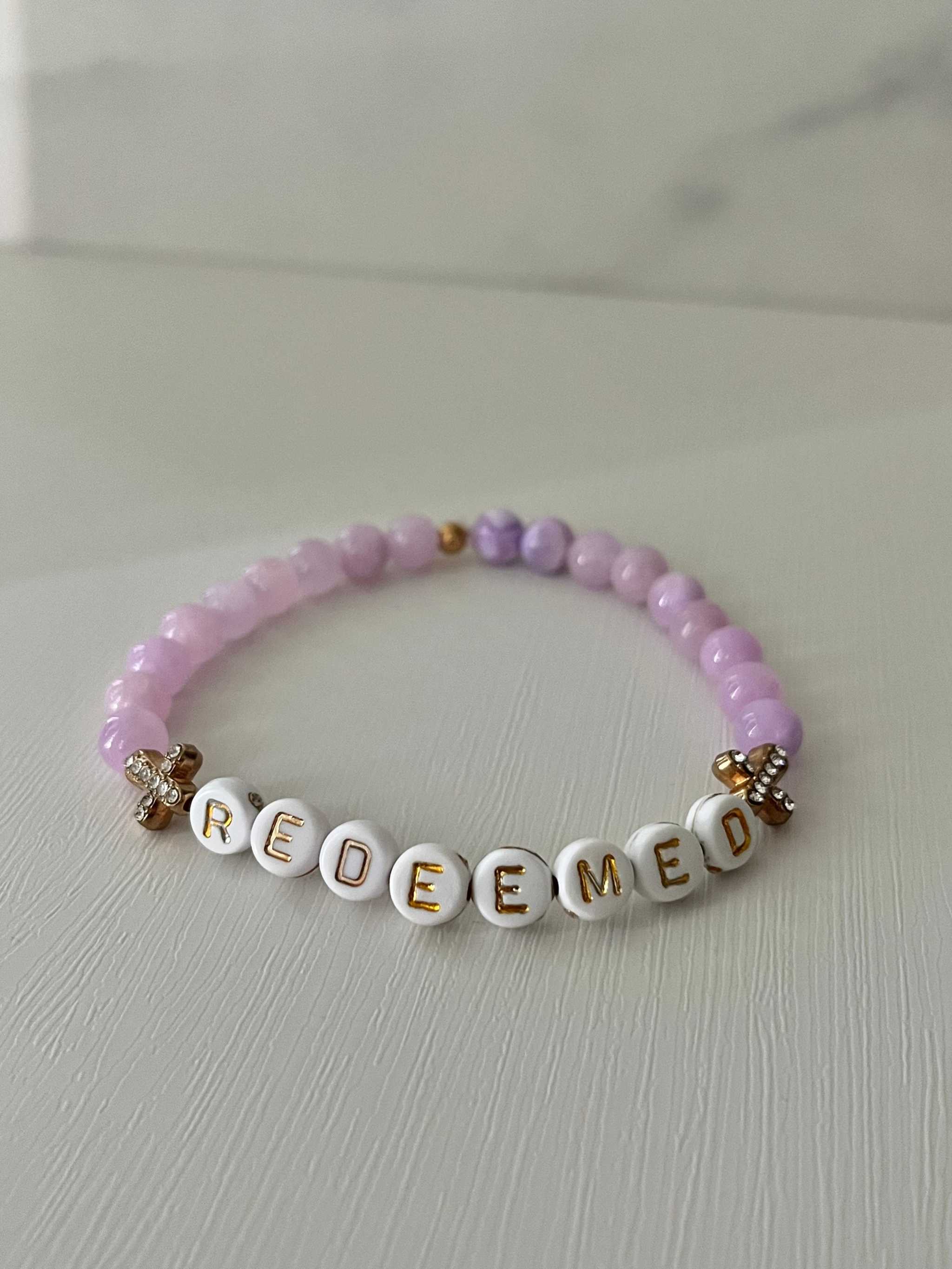 Redeemed Lavender Bead Bracelet – Elegant Faith Jewelry