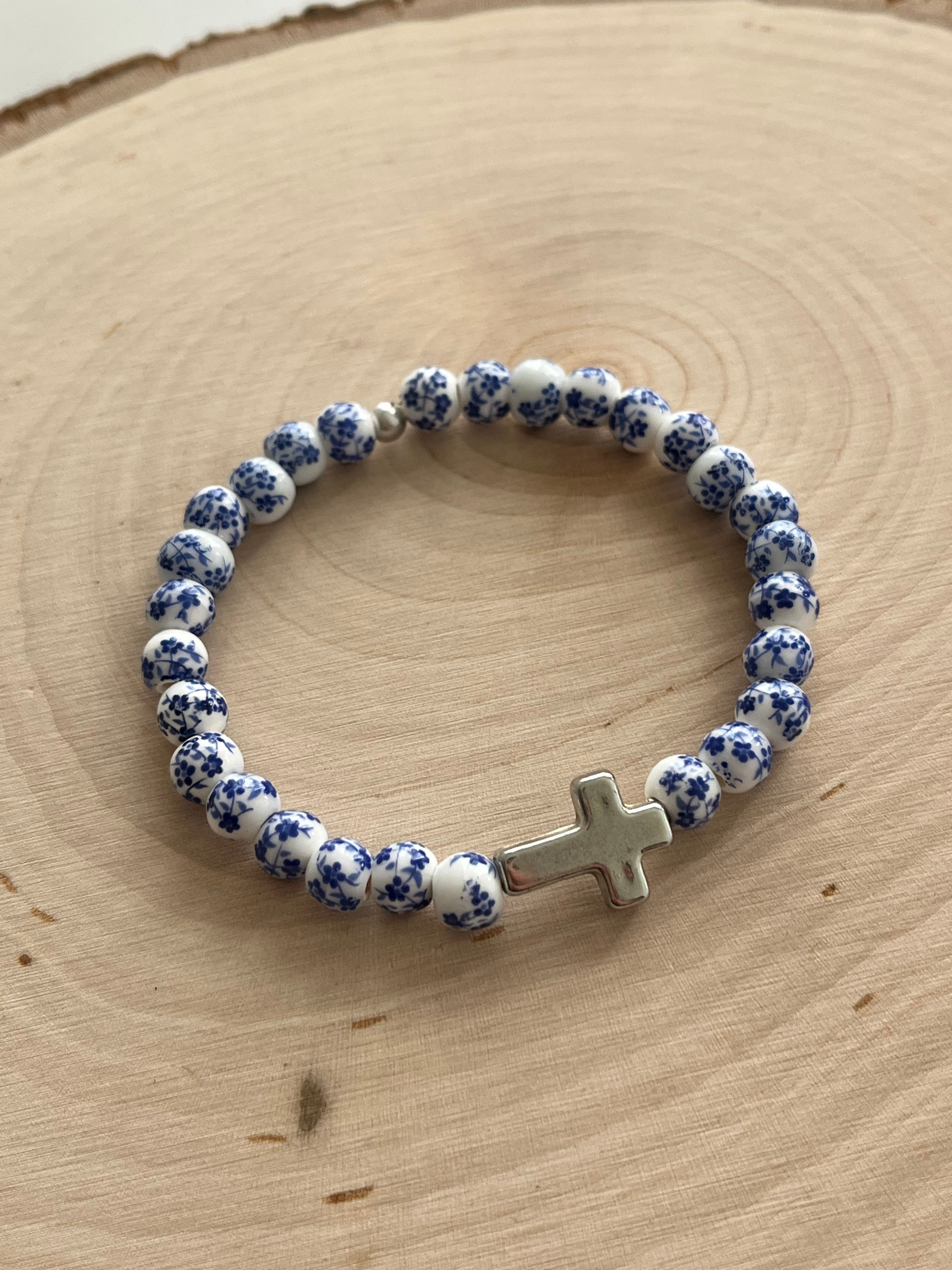 Cross Bead Bracelet Collection - Faith-Inspired Jewelry