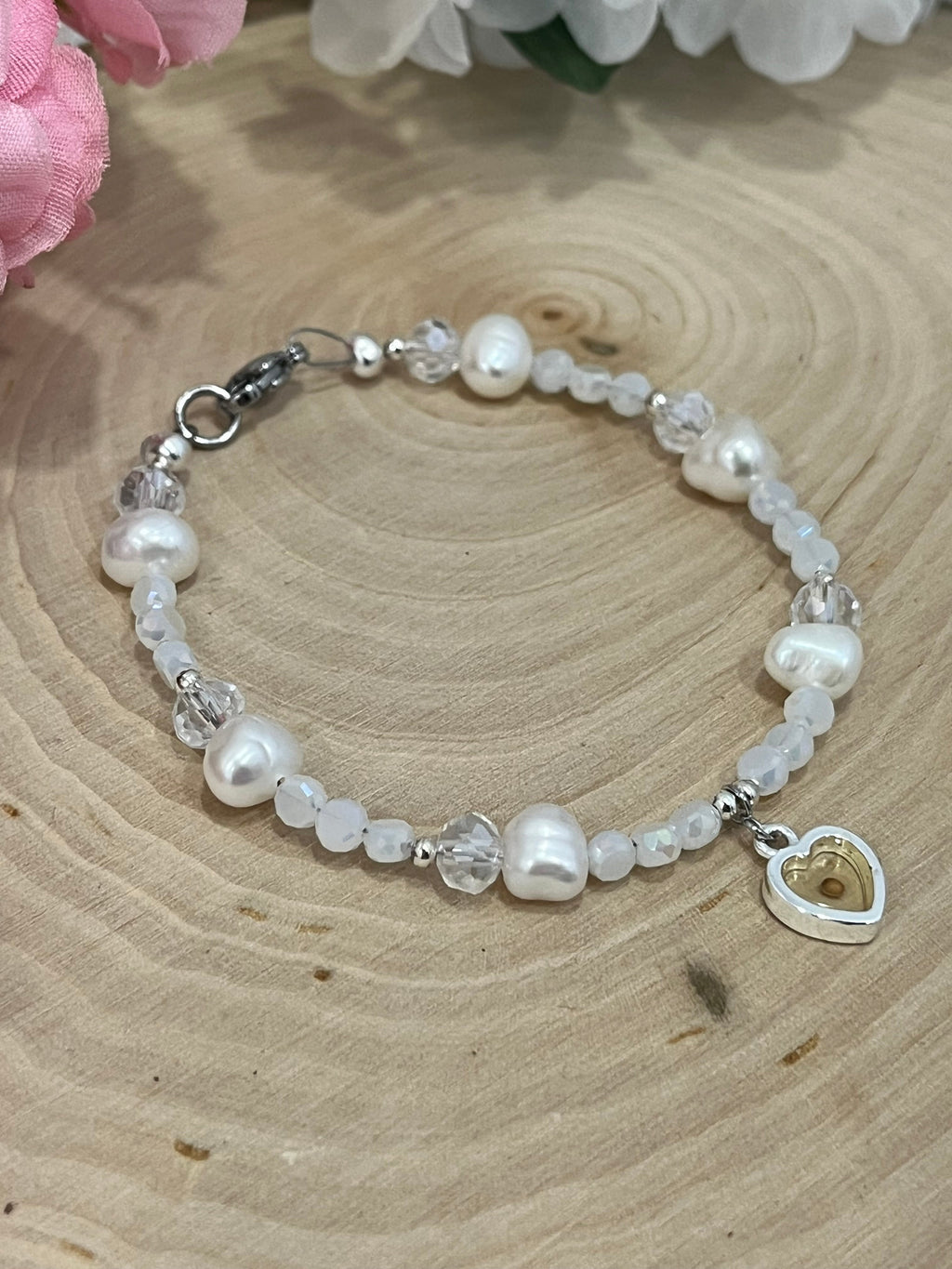 Mustard Seed Freshwater Pearl Bead Bracelet Christian Jewelry