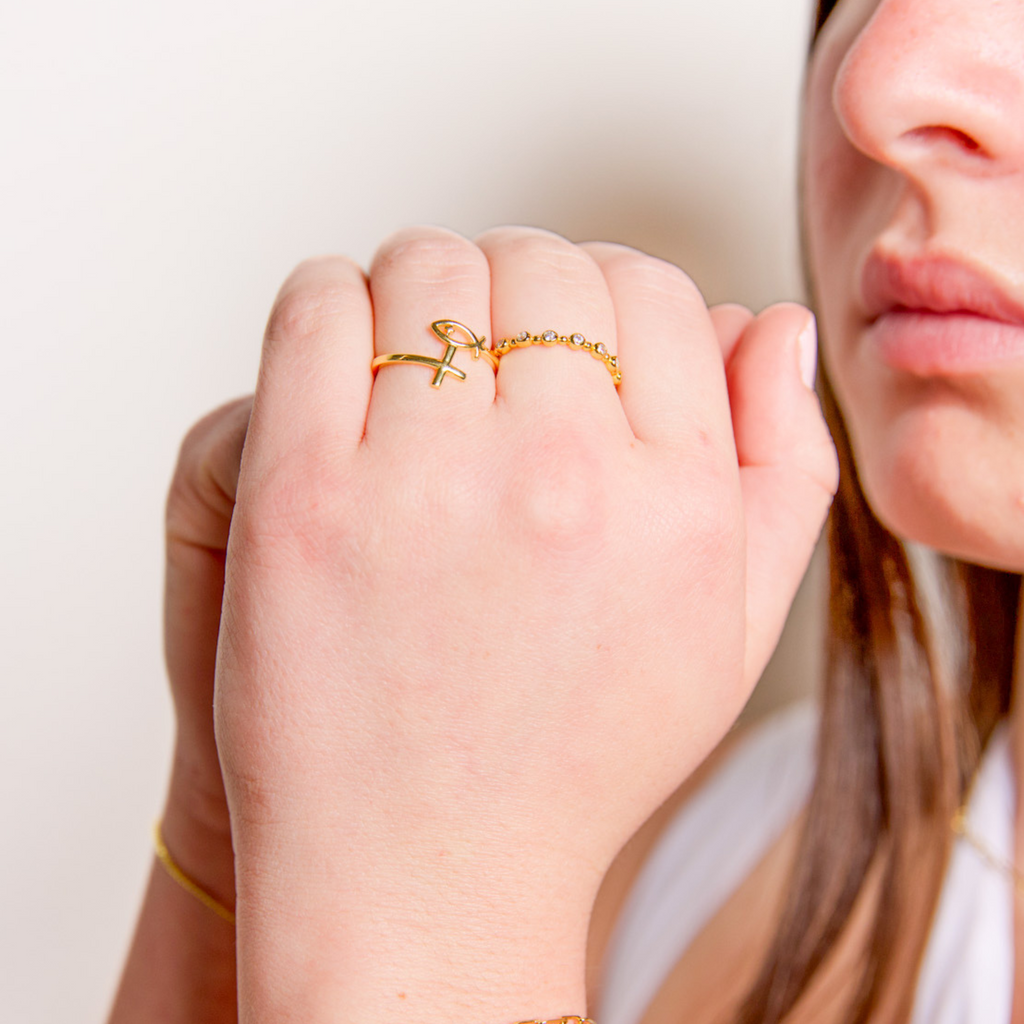 Jericho Circle Ring- Gold Vermeil, Sterling Silver & Rose Gold