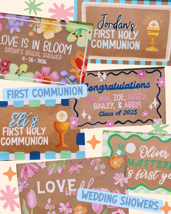 * Custom Handpainted Banner *