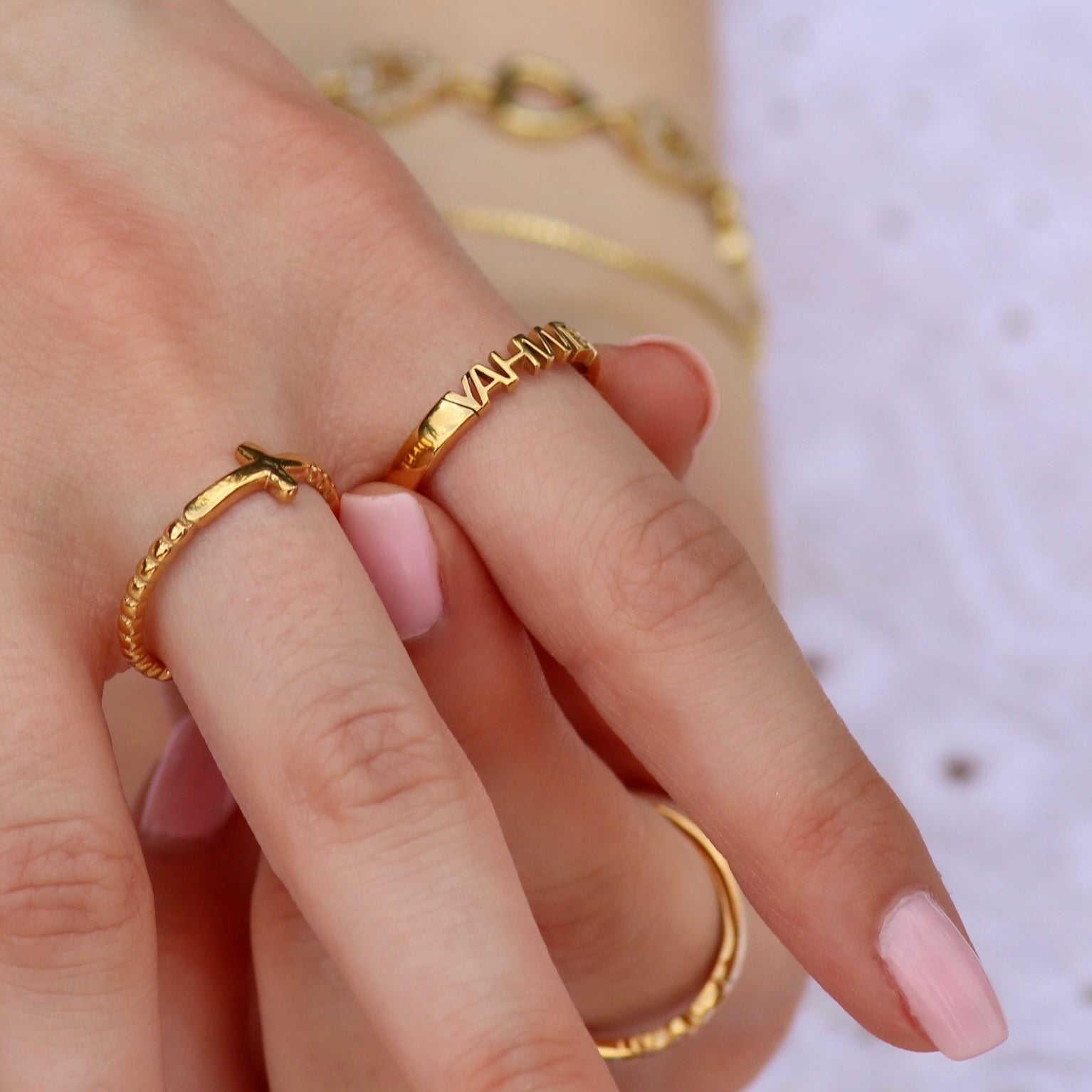 YAHWEH Ring in Gold, Silver & Rose Gold