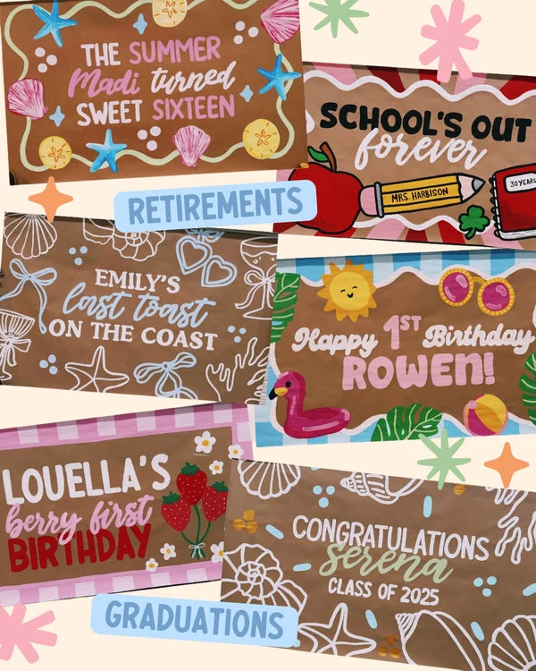 * Custom Handpainted Banner *