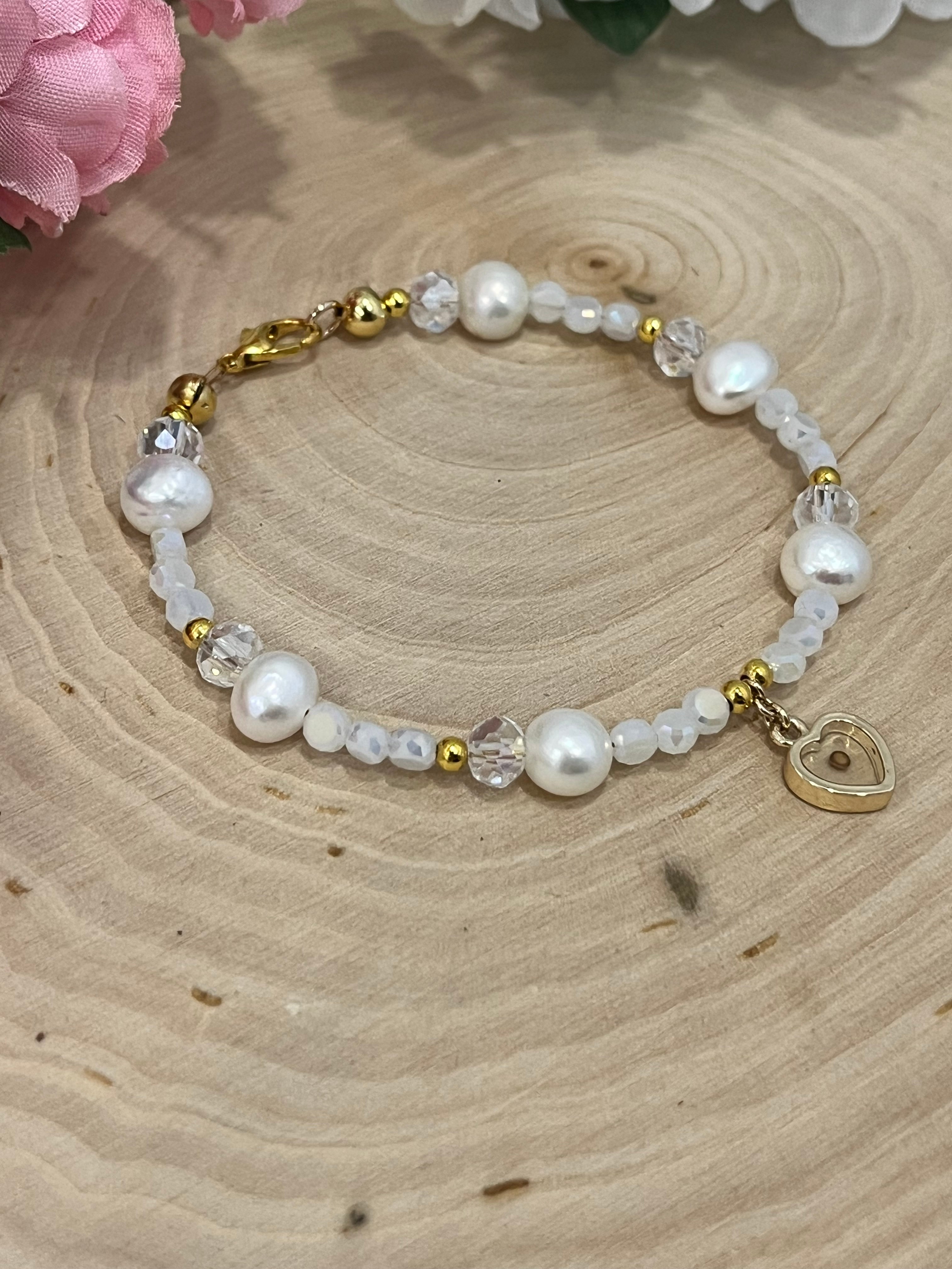 Mustard Seed Freshwater Pearl Bead Bracelet Christian Jewelry