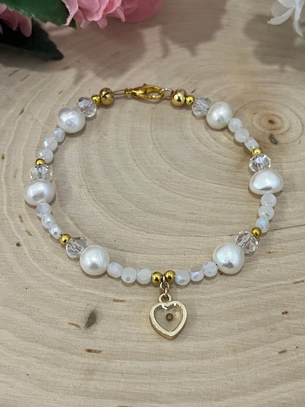 Mustard Seed Freshwater Pearl Bead Bracelet Christian Jewelry