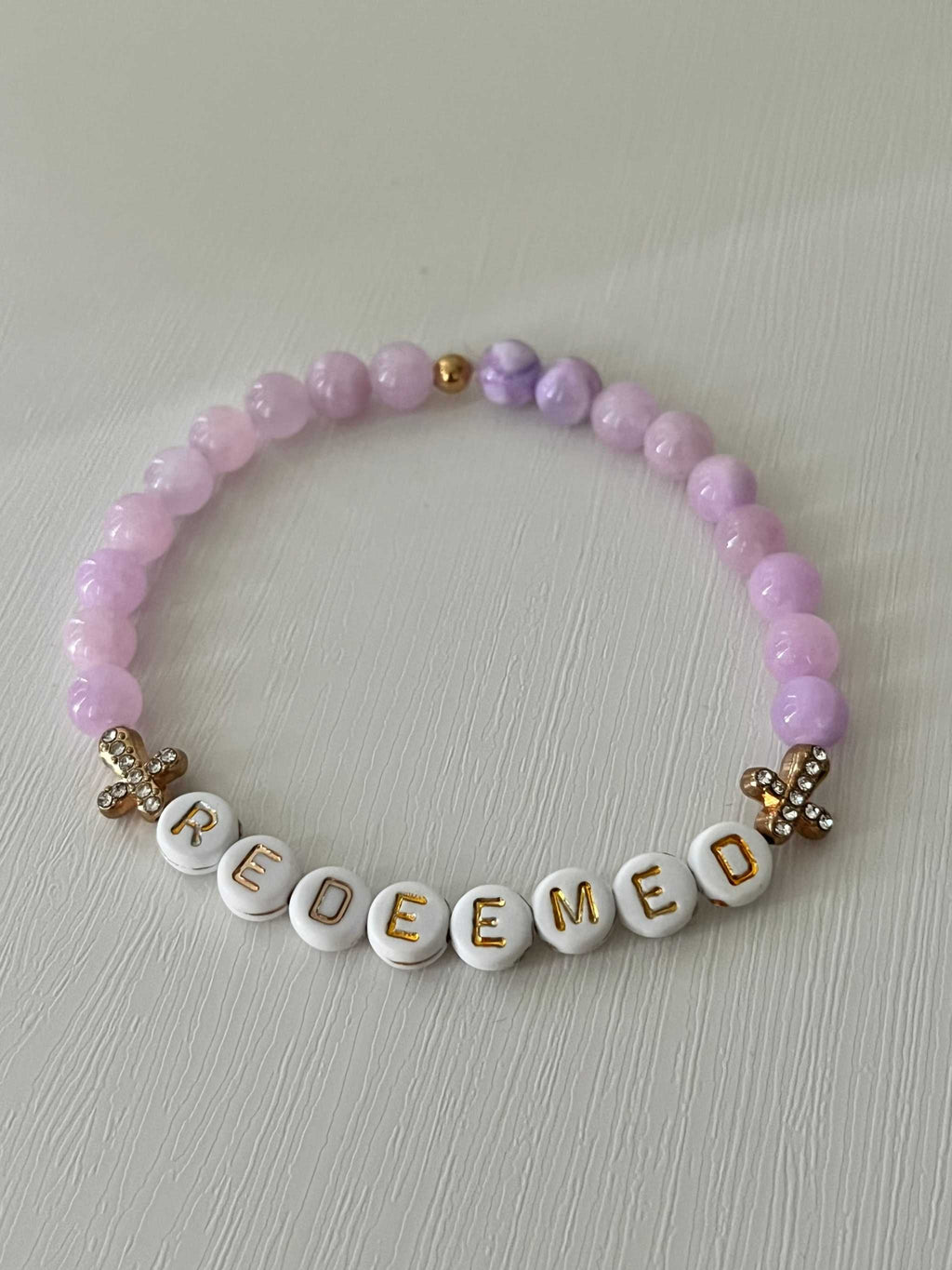 Redeemed Lavender Bead Bracelet – Elegant Faith Jewelry