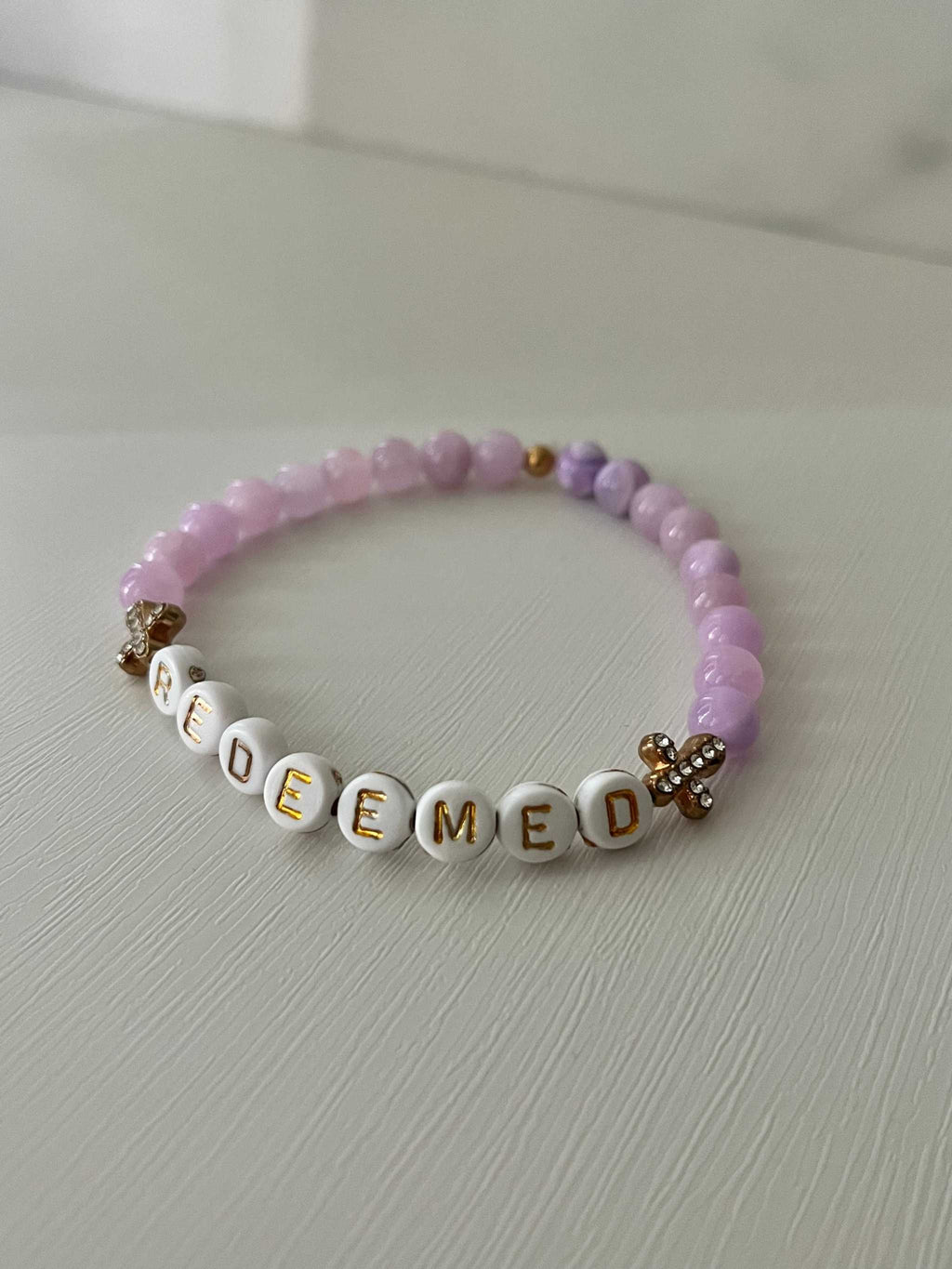 Redeemed Lavender Bead Bracelet – Elegant Faith Jewelry