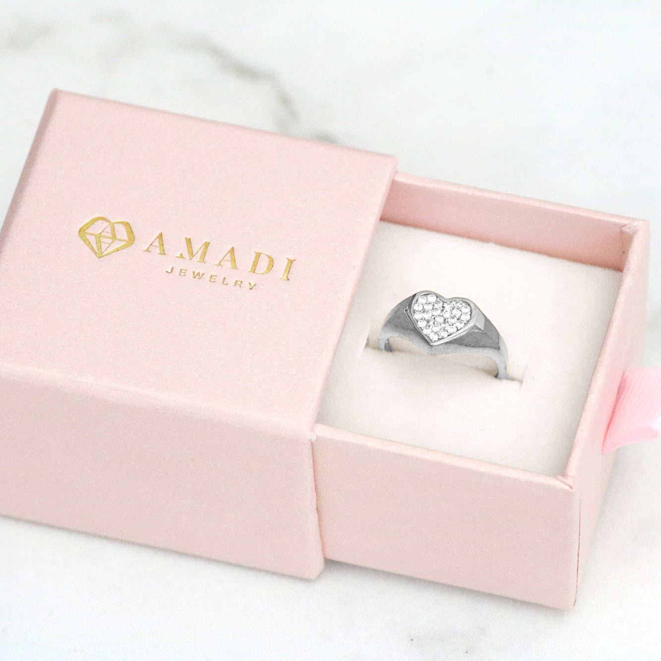 Faith by Heart Ring- Sterling Silver (Made to Order Ships in 2-3 weeks)