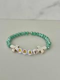 PRAY Mint Faceted Beaded Bracelet | Beautiful Faith-Inspired Jewelry