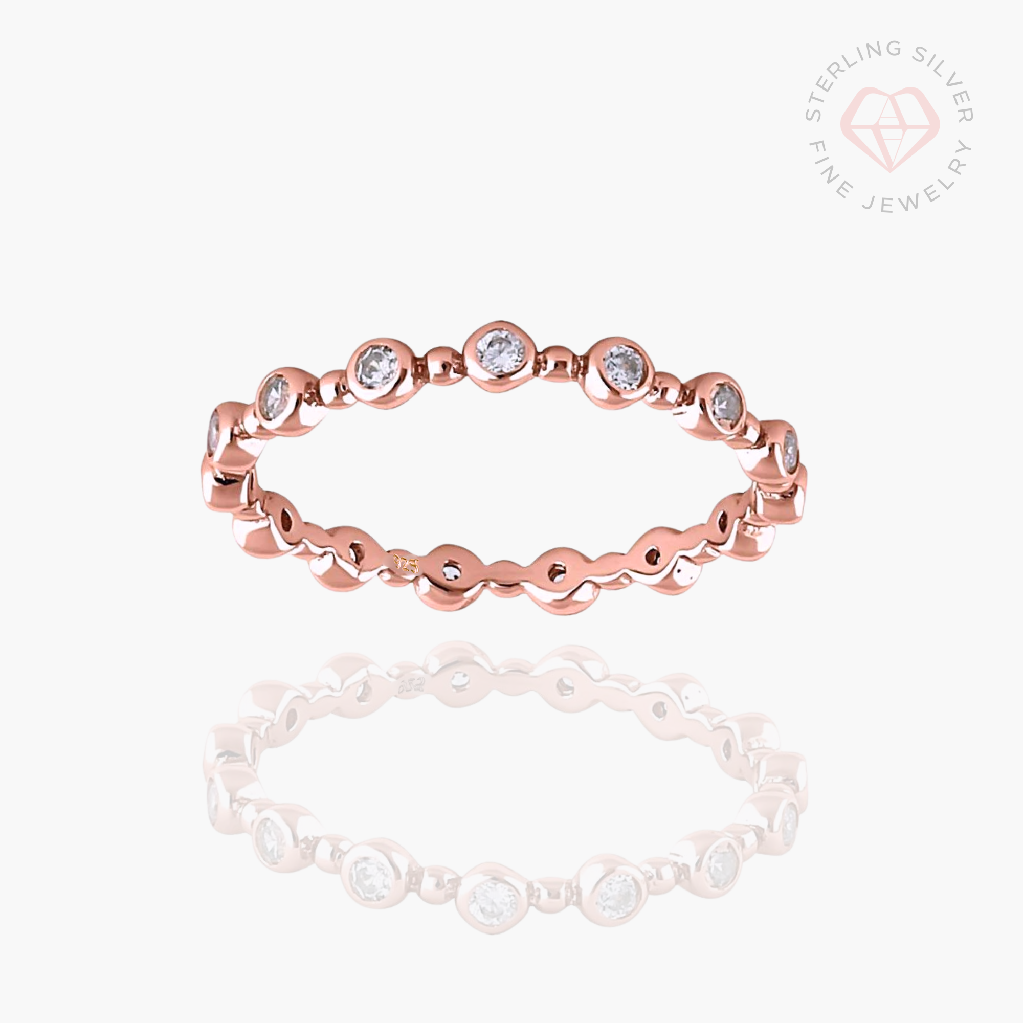 Jericho Circle Ring- Gold Vermeil, Sterling Silver & Rose Gold