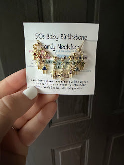 90s Baby Birthstone Family Necklace