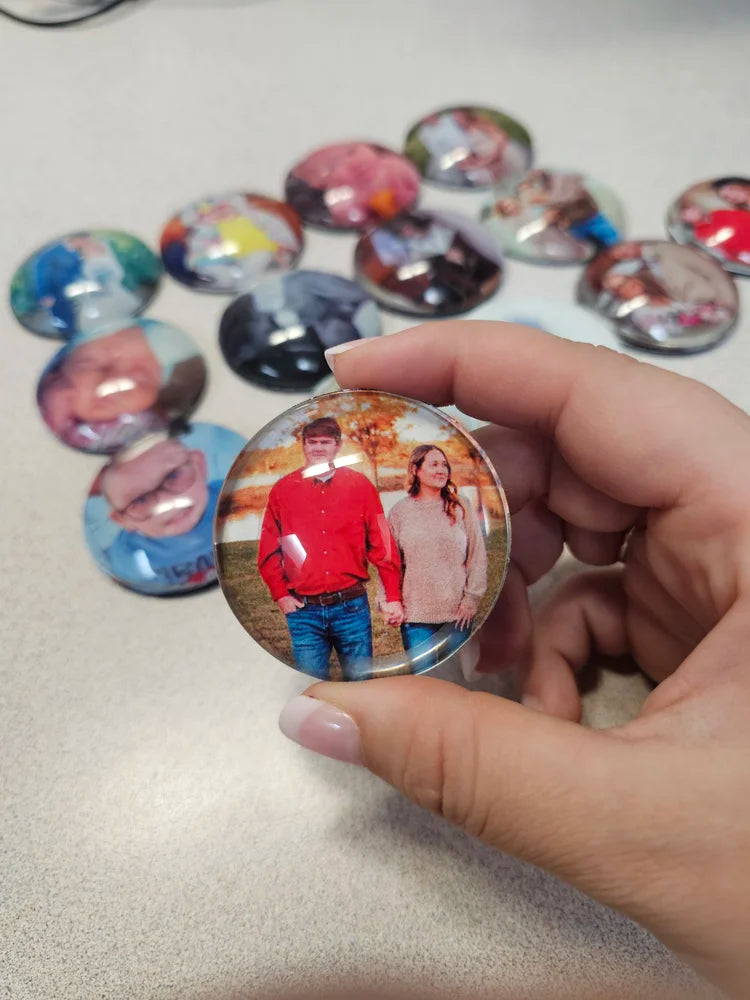 Photo Glass Magnets (Set of 5)
